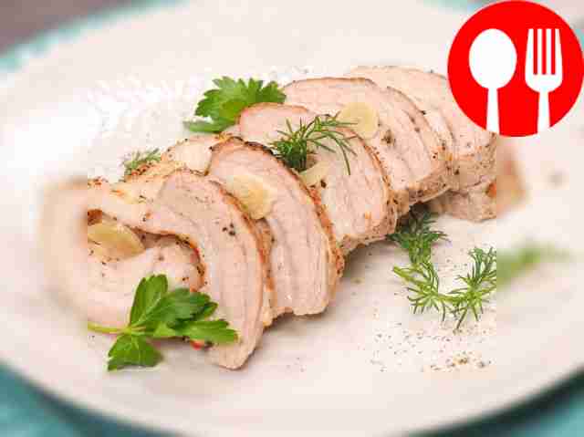 Рулет из свиной брюшины