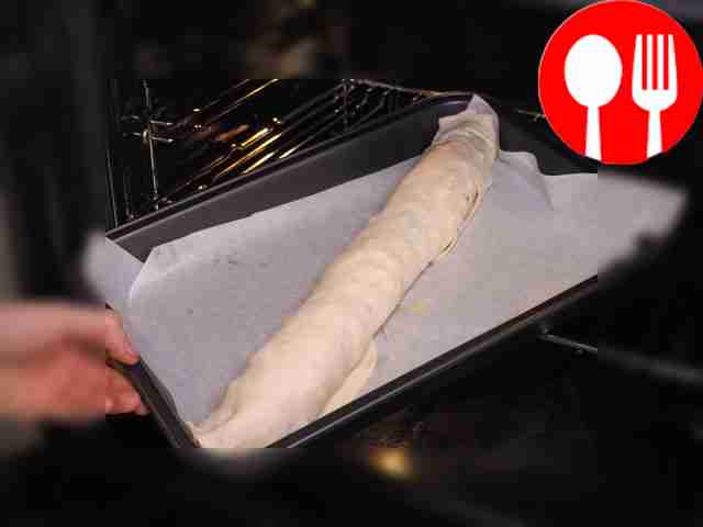 Make a roll. Roll out the dough into a...