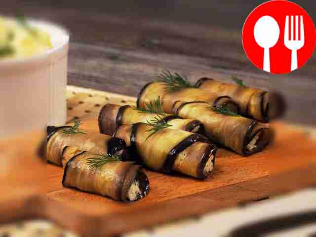 Рулеты из баклажанов