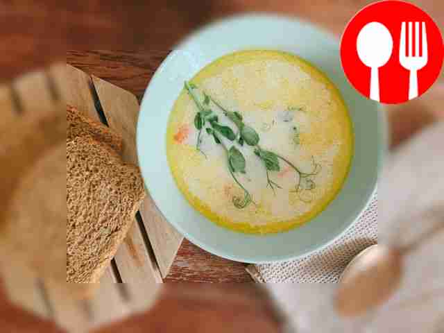 Carrot soup with coconut cream