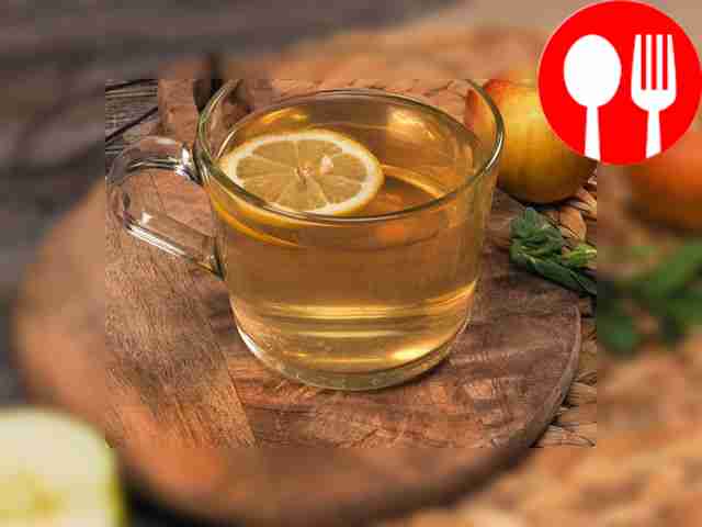 Homemade dried apple compote with cinnamon