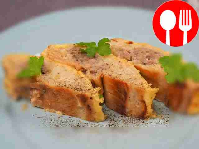 Картофельный рулет с фаршем