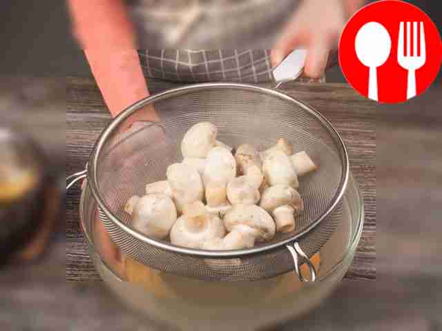 Boil the mushrooms. Place the champignons in a...