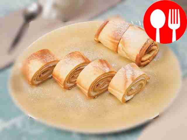 Roll with curd cream