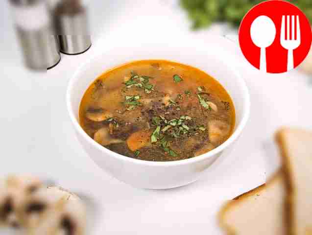 Rassolnik with mushrooms