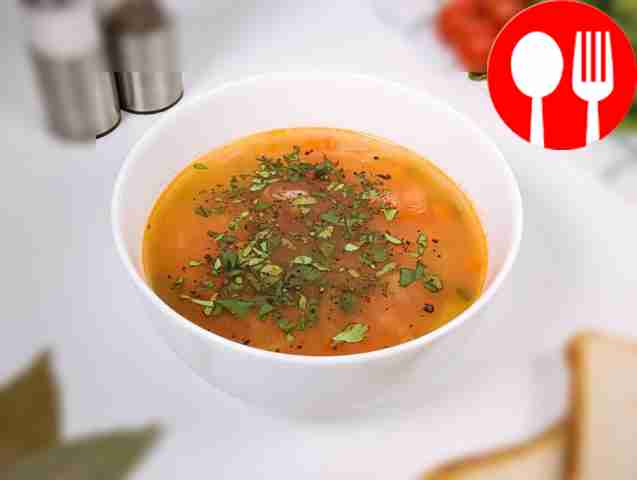 Rassolnik with tomatoes