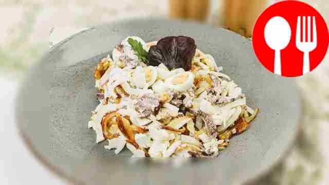 Capercaillie's Nest salad with beef