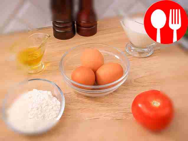 Wash the eggs and tomatoes. Rinse the dill and...