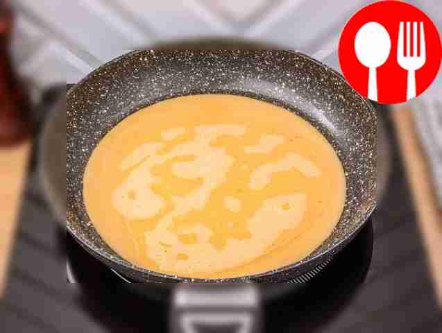 Place the frying pan on the fire, grease with...