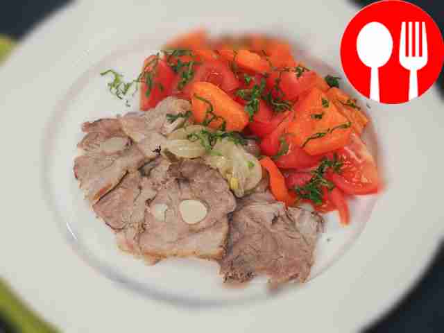 Baked pork in the oven