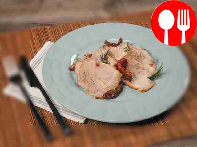 Baked pork in the oven in the sleeve