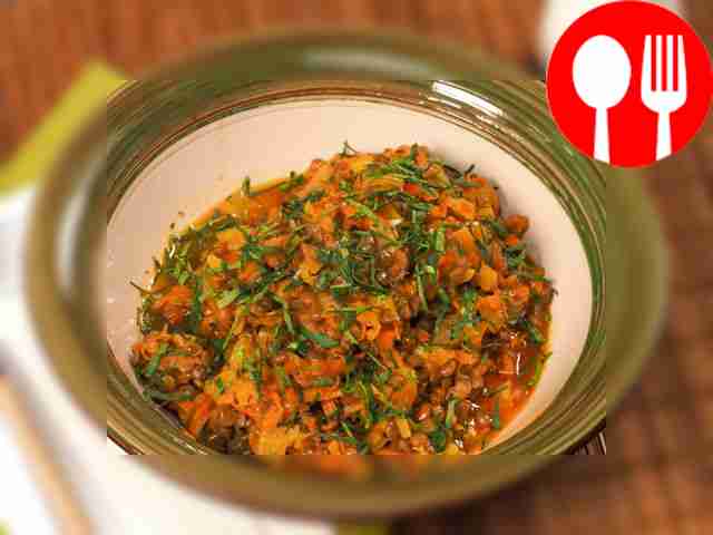 Lentils with vegetables