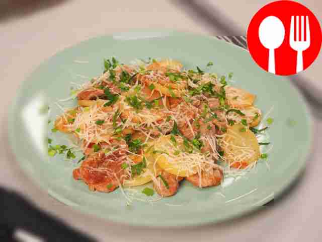 Отбивные из свинины с картошкой