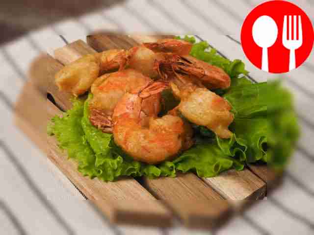 Tiger prawns in batter