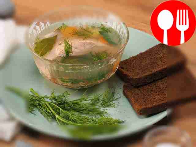 Pink salmon soup