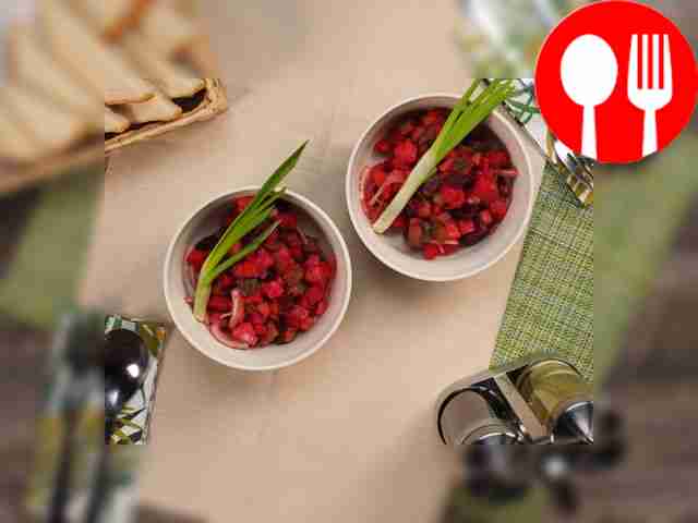 Винегрет с солеными огурцами