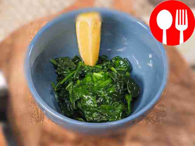 Stewed spinach