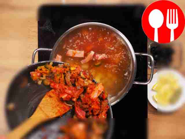 Combine products. Add frying with sausage and...