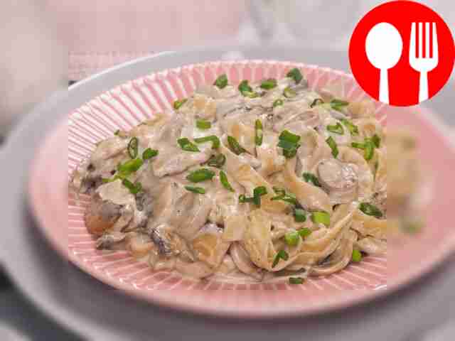 Fettuccine with mushrooms