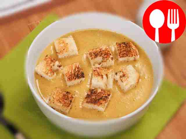 Cream of porcini mushroom soup