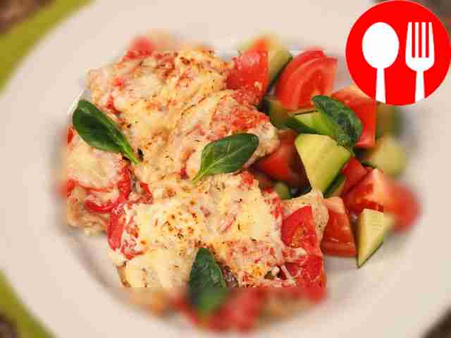 Chicken chops with mushrooms