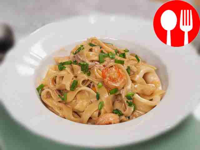 Фетучини с морепродуктами