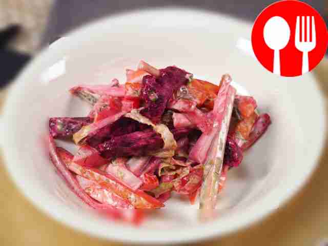 Салат с картофелем фри