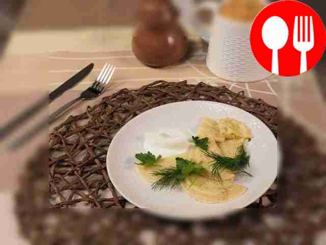 Вареники с сыром и зеленью