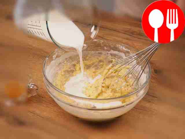 Prepare the dough. Mix soft butter with sugar...