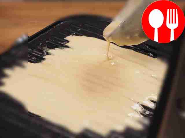 Bake waffles. Turn on the electric waffle...