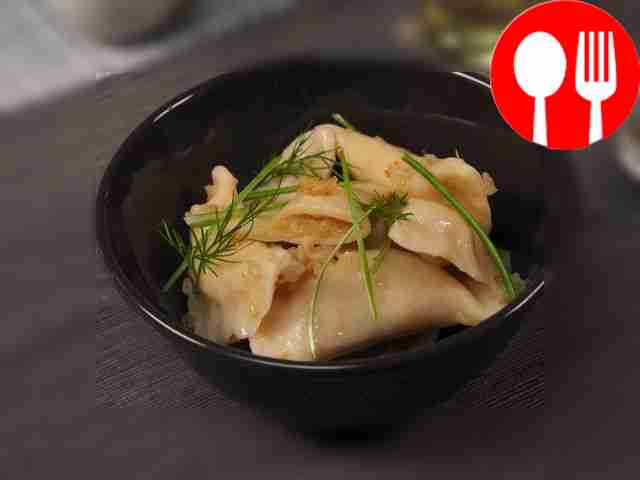 Вареники с жареным луком