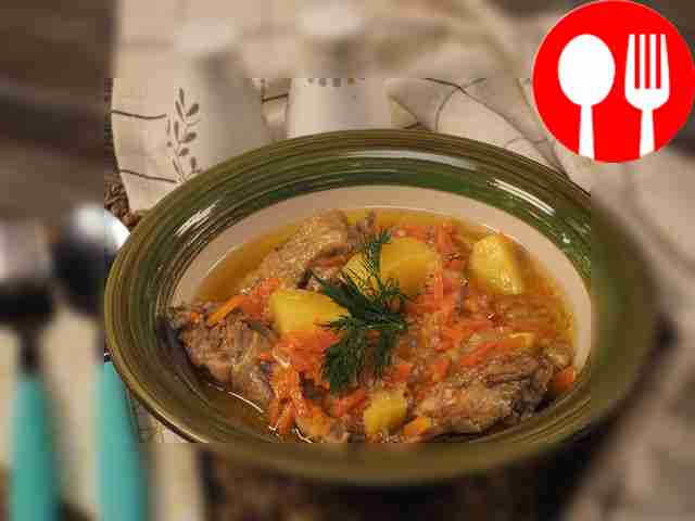 Утка тушеная с картошкой