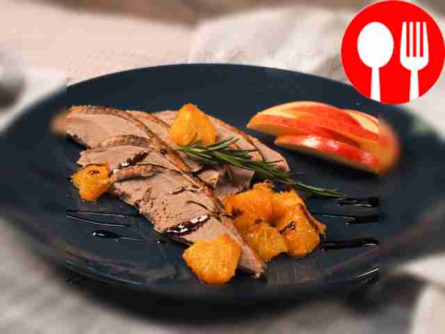 Утка, запеченная с апельсинами