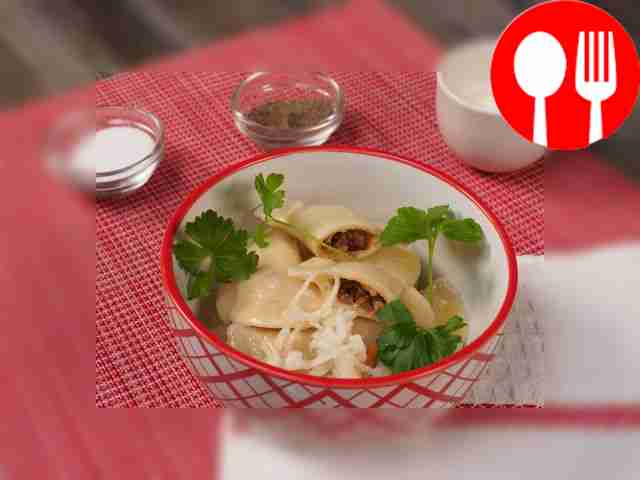 Вареники с капустой и мясом