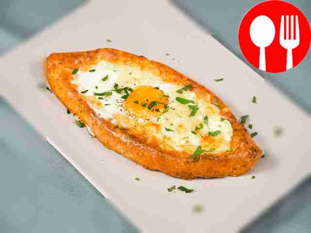 Healthy khachapuri with cheese