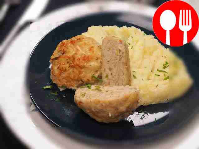 Chicken cutlets with cabbage in the oven