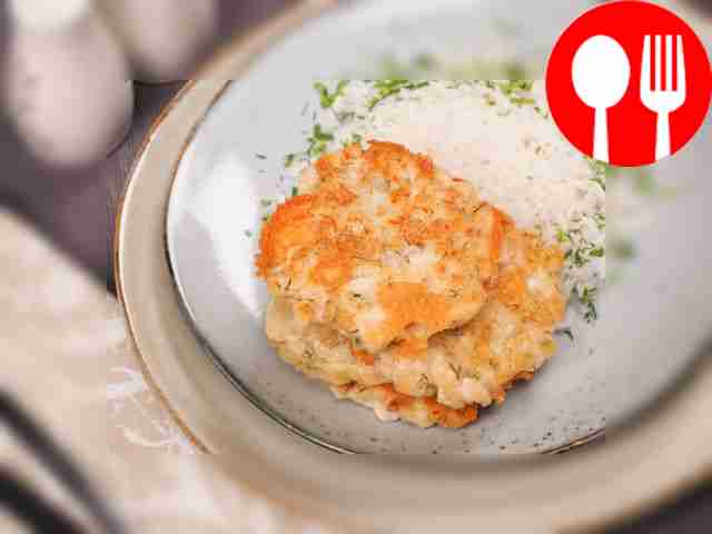 Chicken breast cutlets with cheese