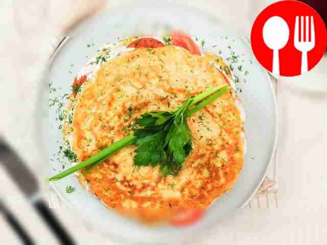 Zucchini cake can be served either cold or...