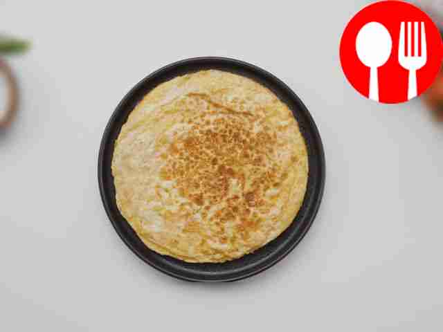 Pita with egg and ham