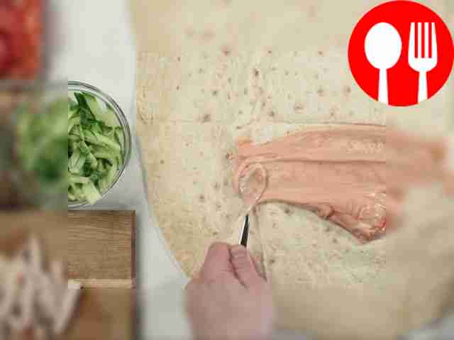 Lubricate the pita bread with a mixture of...