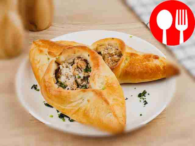 Pie with pink salmon