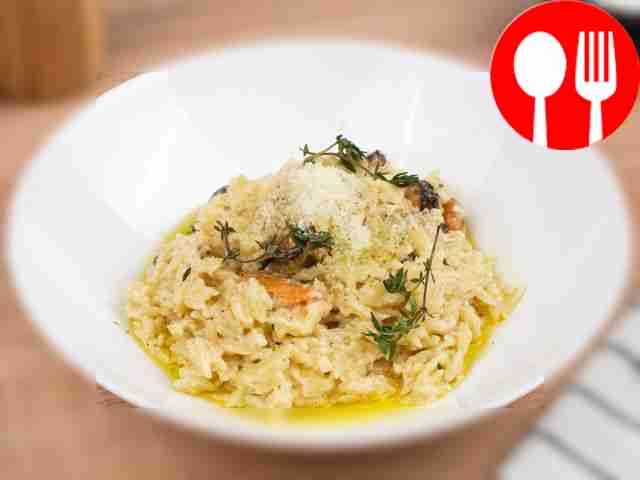 Orzo in creamy sauce