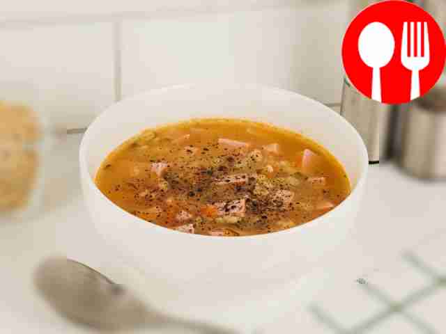 Rassolnik with sausage