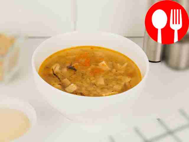 Рассольник с рисом и курицей