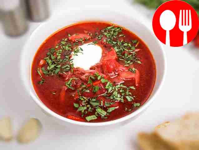 Борщ с помидорами и перцем