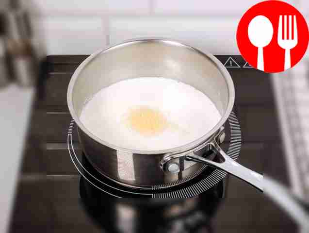 Reduce heat to low. Add couscous to hot milk.