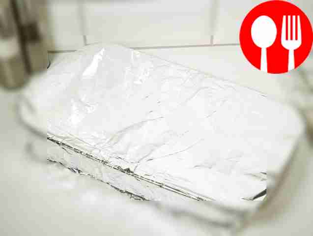 Cover the pan with foil and place in the oven...