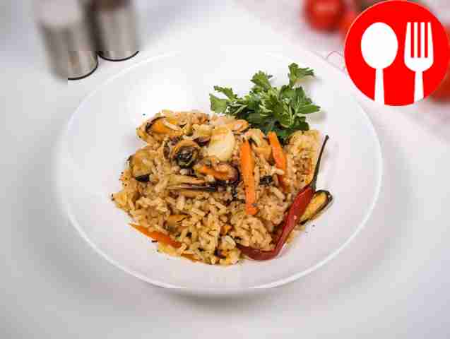 Плов с мидиями