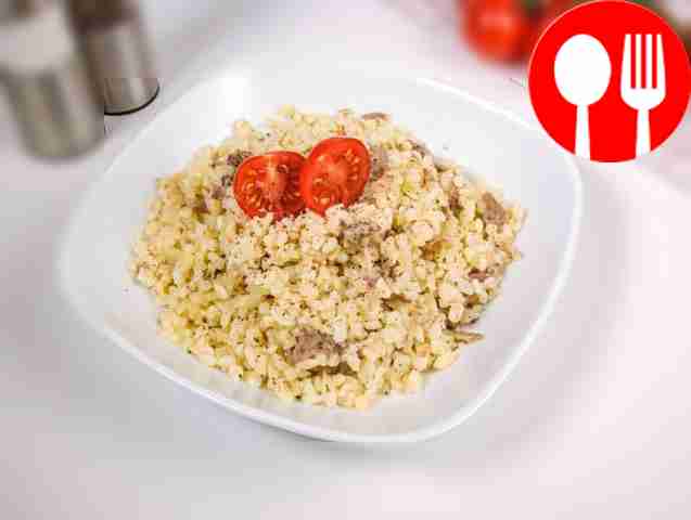 Булгур с тушенкой