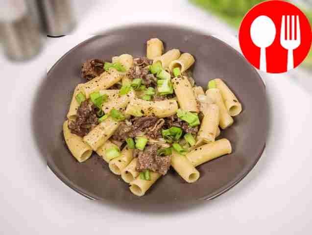 Navy pasta with stewed meat